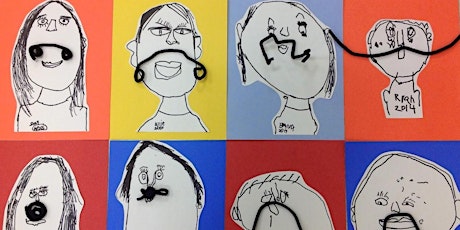 Dali Moustache Portraits (drawing) for 5 - 8-year olds