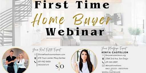 Primaire afbeelding van First Time Home Buyer Webinar- San Diego, California