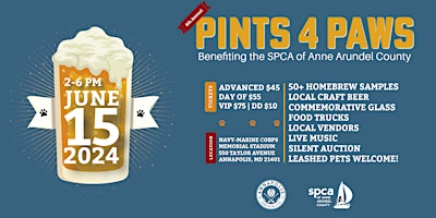 Primaire afbeelding van 8th Annual Pints 4 Paws Homebrewing and Craft Beer Festival