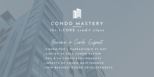 Imagem principal do evento Condo Mastery (RI Continuing Education)