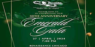 Imagen principal de Harbor Lites (IL) Chapter  30Th Anniversary Emerald Gala