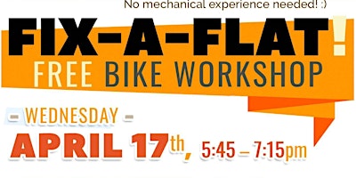 Primaire afbeelding van Fix-a-Flat (Hands-On, Free Bicycle Workshop)