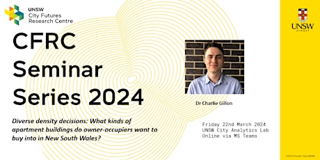 CFRC Seminar Series 22nd March 2024 primary image