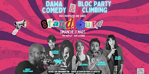 Soirée stand up - Le Dawa Comedy à Bloc Party climbing primary image