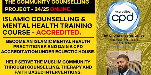 Primaire afbeelding van ONLINE (PAID): 1 Year CPD Course - The Community Counselling Project.