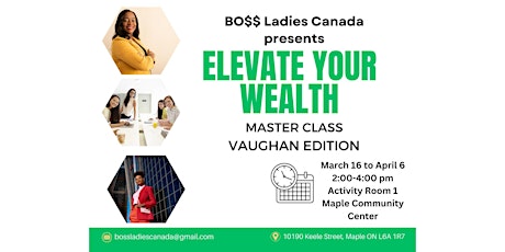 BO$$ Ladies Canada : Elevate Your Wealth Workshop Series