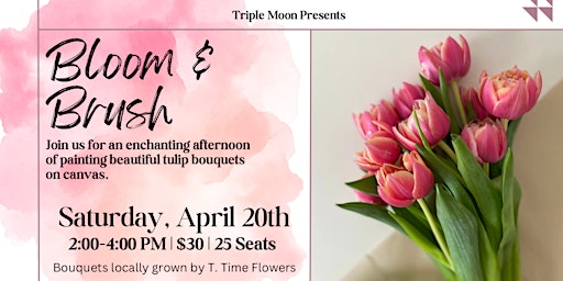 Primaire afbeelding van Bloom & Brush: A Flower Bouquet Paint Event