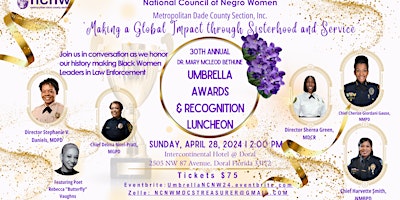 Imagem principal do evento 30th Annual Dr. Mary McLeod Bethune Umbrella Awards & Recognition Luncheon