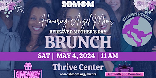 Imagem principal de Bereaved Mother's Day Brunch (Freewill Tickets for Bereaved Moms)