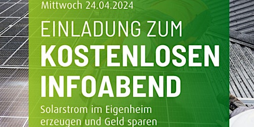 Hauptbild für Kostenloser Infoabend in Mindelheim - Photovoltaik & Stromspeicher