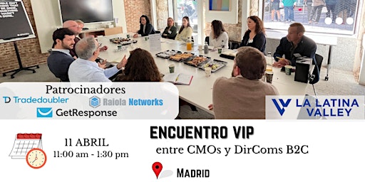 Hauptbild für Encuentro VIP entre directores de marketing de empresas B2C en Madrid