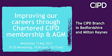 Imagem principal do evento Improving our careers through Chartered CIPD membership & AGM