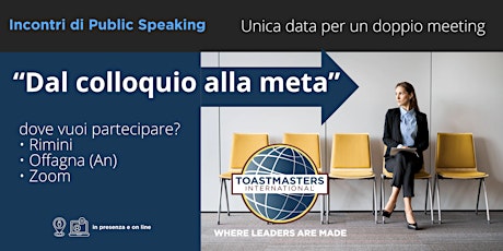 Public Speaking  |Dal Colloquio alla meta