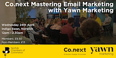 Imagem principal do evento Co.next Mastering Email Marketing with Yawn Marketing