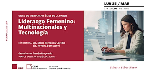 Hauptbild für WEBINARIO | Liderazgo Femenino. Multinacionales y Tecnología