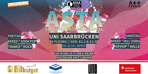 Imagem principal do evento AStA Semestereröffnungsfete: FREITAG (19.04.)