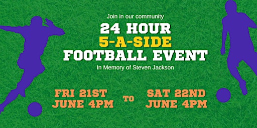 Primaire afbeelding van 24 Hour 5-A-Side Football Charity Event