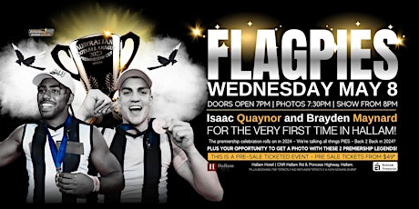 FLAGPIES ft Quaynor and Bruzzy LIVE at Hallam Hotel Weds May 8!
