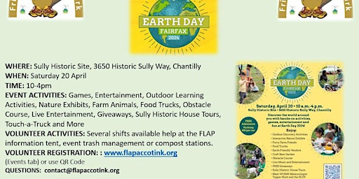 Earth Day Fairfax County - FLAP Volunteer Positions primary image