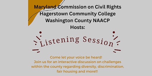 Primaire afbeelding van Hagerstown Listening Session