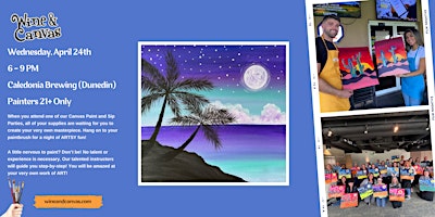 Dunedin Paint Party – Moonlit Beach primary image