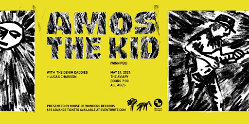 Amos the Kid  - Edmonton - w/ The Denim Daddies & Lucas Chaisson primary image