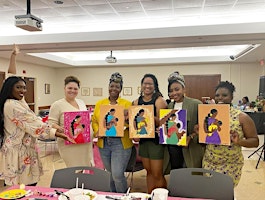 Immagine principale di Amplifying the Voices of Black Mamas & Babies: Paint & Taste Event 