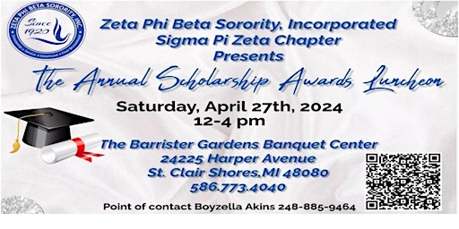 Primaire afbeelding van Zeta Phi Beta Sorority, Inc. Sigma Pi Zeta Chapter Scholarship Fundraiser