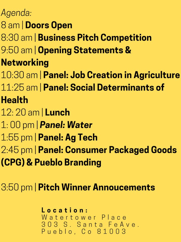 Food & Ag Summit - Agenda