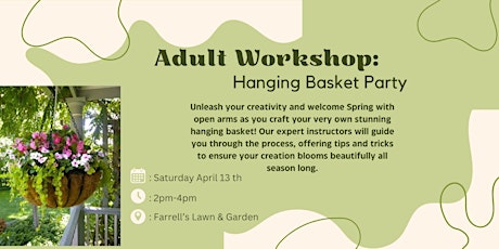 Adult Workshop: Hanging Basket Party