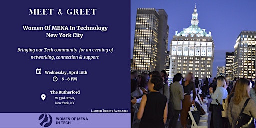 Image principale de Women of MENA In Technology NYC - Meet & Greet
