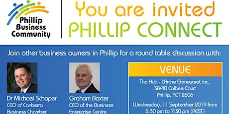 Phillip to host Canberra Business Chamber & Business Enterprise Centre primary image