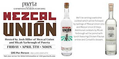 A Puerta Spirited Luncheon Featuring Mezcal Union primary image