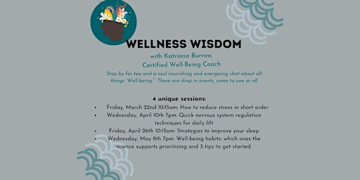 Immagine principale di Wellness Wisdom Series with Katriona Burrow 
