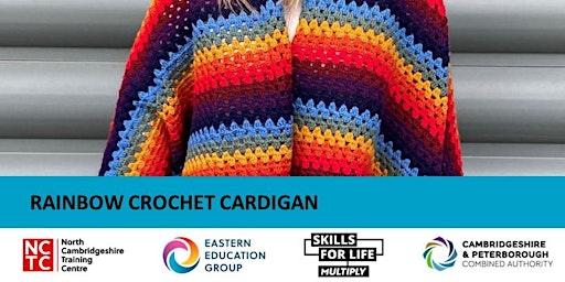 Rainbow Crochet Cardigan with Multiply primary image