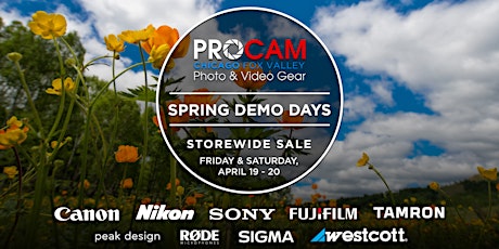 Spring Demo Days at PROCAM Chicago - 2 Day Sale!