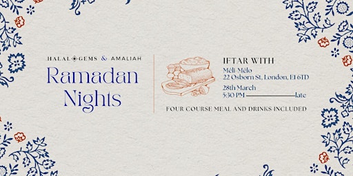 Primaire afbeelding van Ramadan Nights with Halal Gems x Amaliah | Iftar at Meli Melo