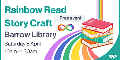 Imagem principal de Rainbow Read Story Craft at Barrow Library (10am)