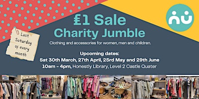 Primaire afbeelding van £1 Jumble Sale; clothes & accessories for all the family