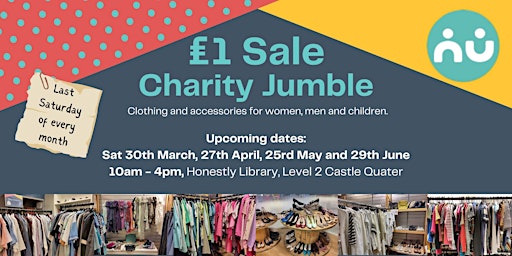 £1 Jumble Sale; clothes & accessories for all the family primary image