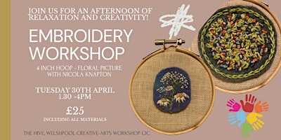 Floral Embroidered Hoop Workshop primary image