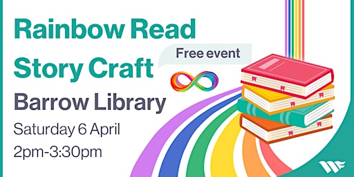 Imagem principal do evento Rainbow Read Story Craft at Barrow Library (2pm)