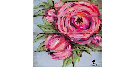 SOLD OUT! Mother's Day! Vino at the Landing, Renton- "Dahlias on Wood" primary image