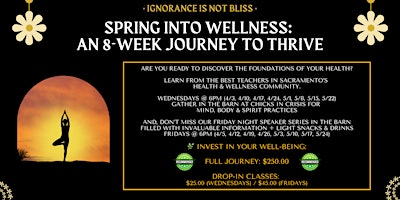Primaire afbeelding van Spring into Wellness: An 8-Week Journey to Thrive - Ignorance is NOT Bliss!