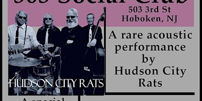 Imagem principal do evento Hudson City Rats, Michael Jerome Browne at 503 Social Club