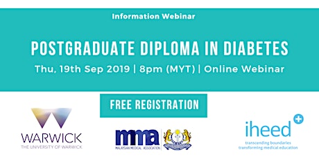 Pg. Diploma Diabetes: University of Warwick - Webinar - Malaysia Sep 2019 primary image