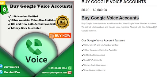 Imagen principal de 3 Best Sites To Buy Google Voice Accounts And Number ...