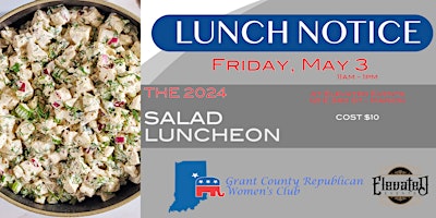 Primaire afbeelding van The 2024 Grant County Republican Women's Club Salad Luncheon