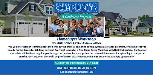 Primaire afbeelding van FresnoConnect Community Homebuyer Conference