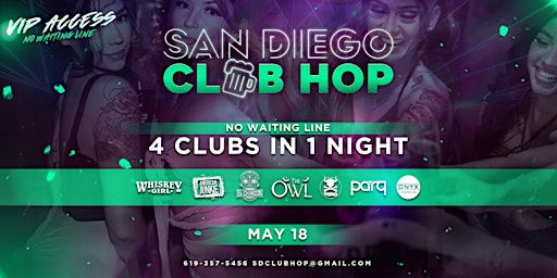 4 CLUBS IN 1 NIGHT SATURDAY MAY 18TH primary image
